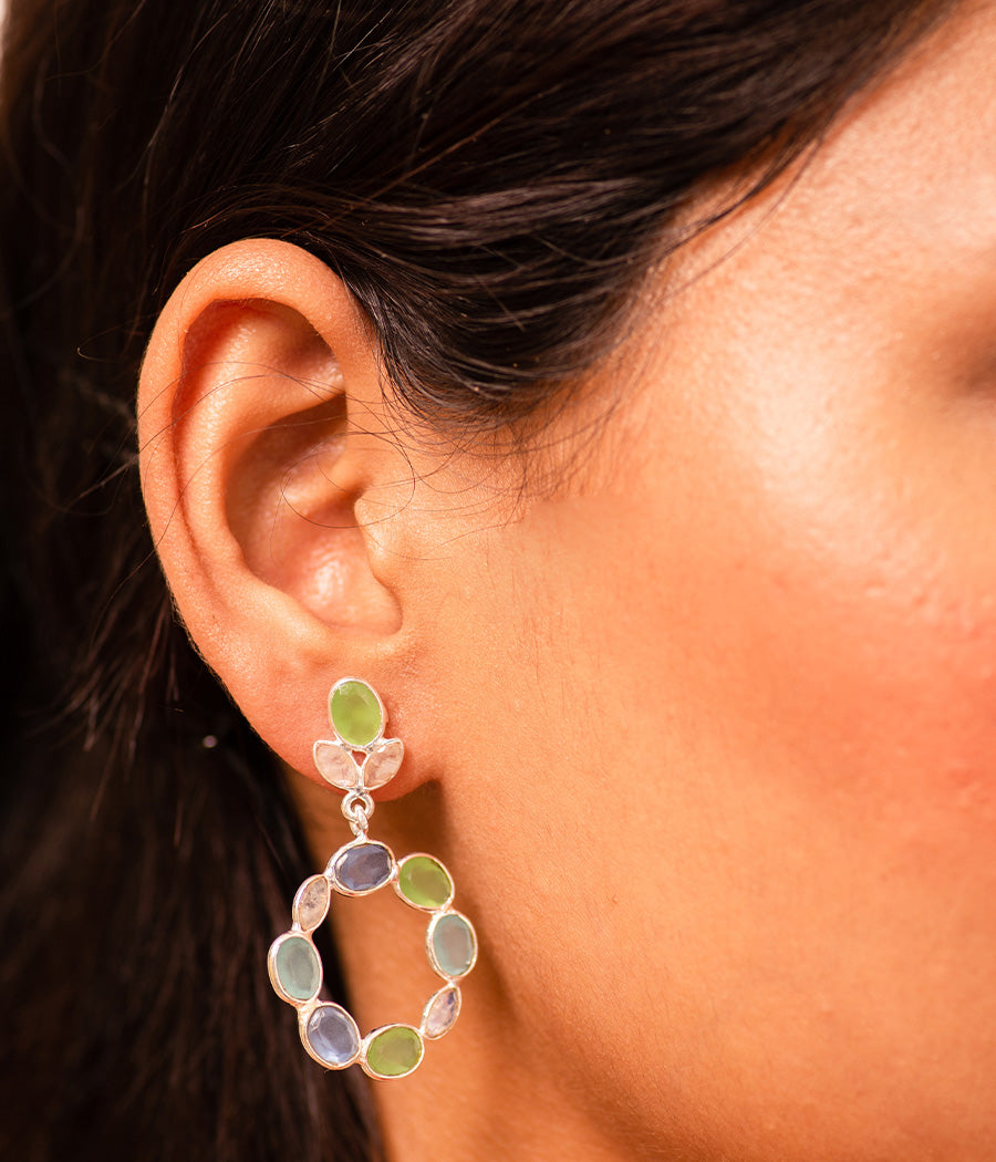 Nature's Enigma 3-Gem Earrings