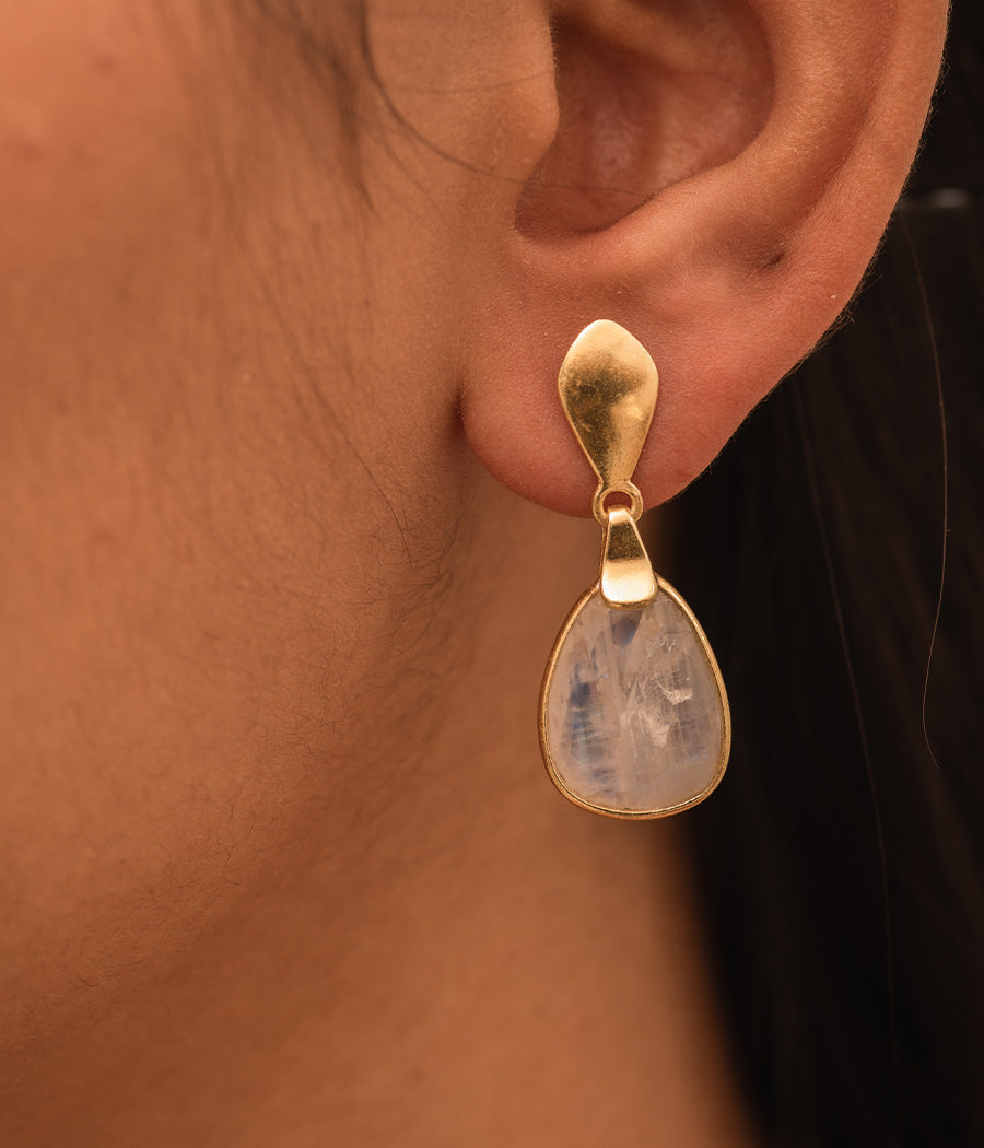 Rainbow Moonstone Solid Earrings