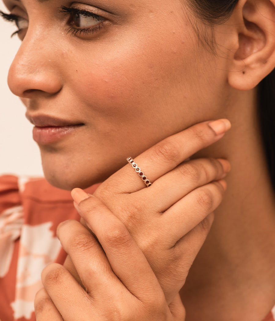 Garnet Finger Ring