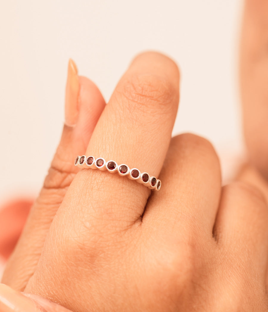 Garnet Finger Ring