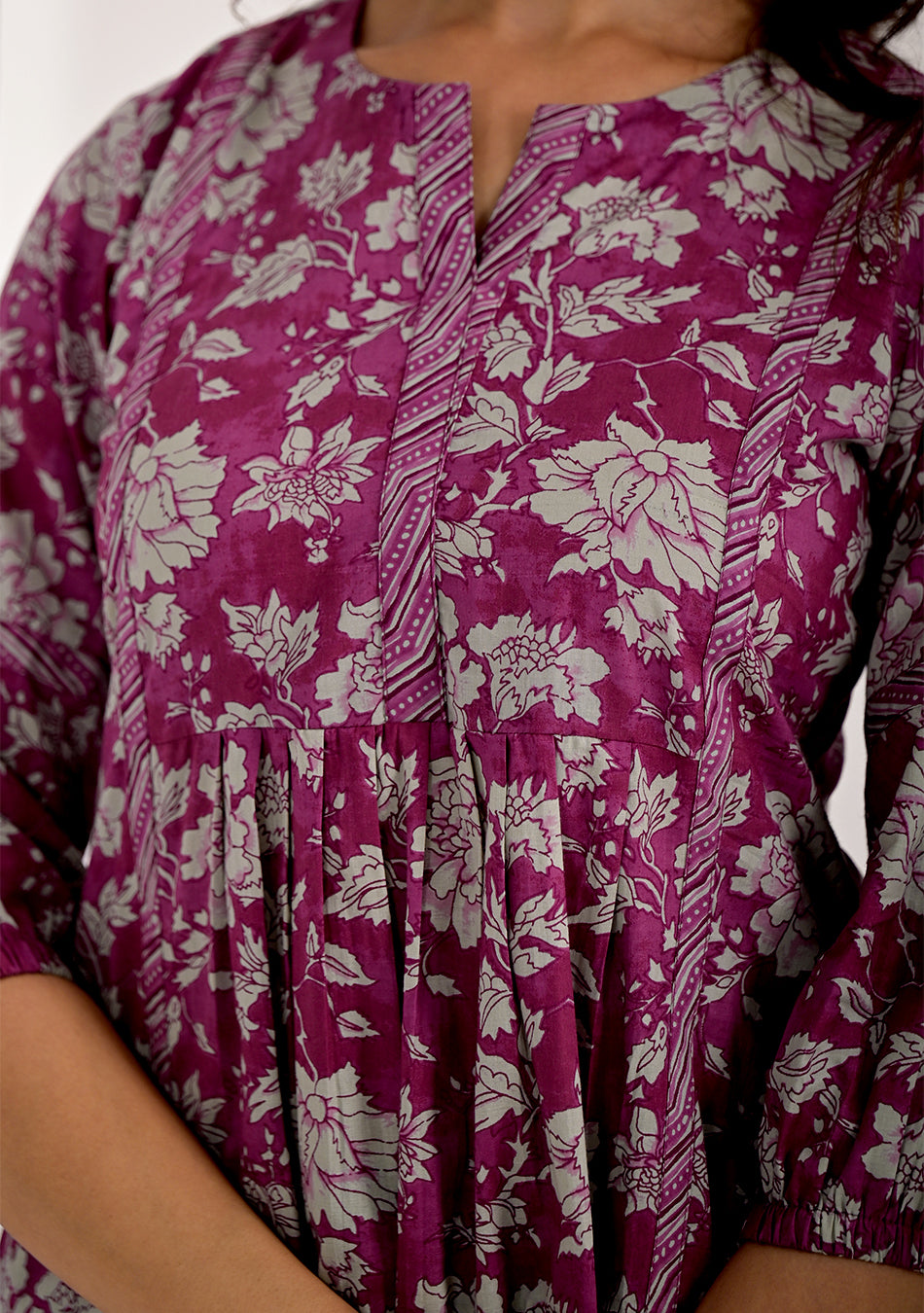 Purple Pink Floral Top
