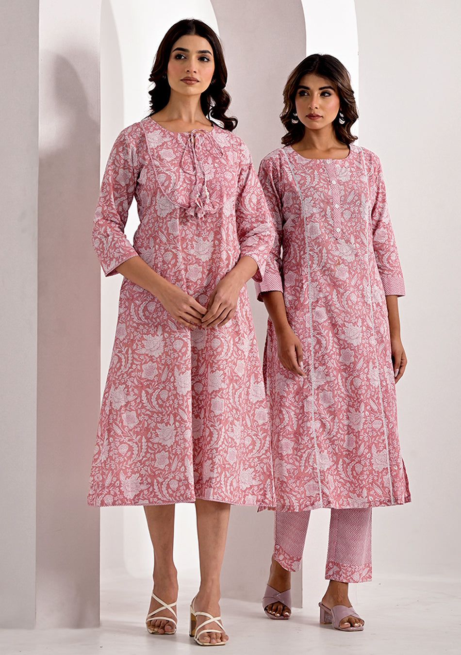 Blush Floral Long Dress