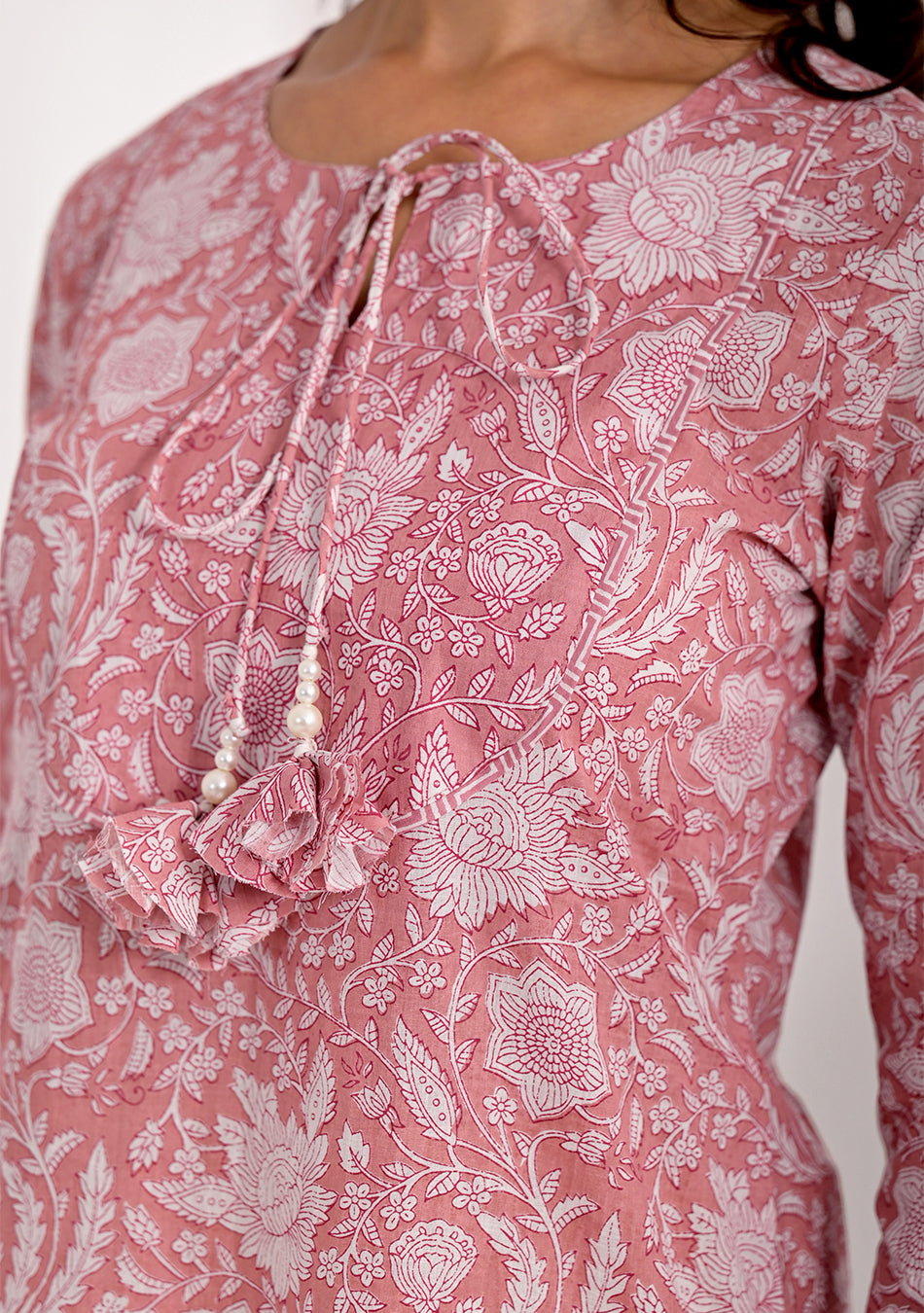 Blush Floral Long Dress