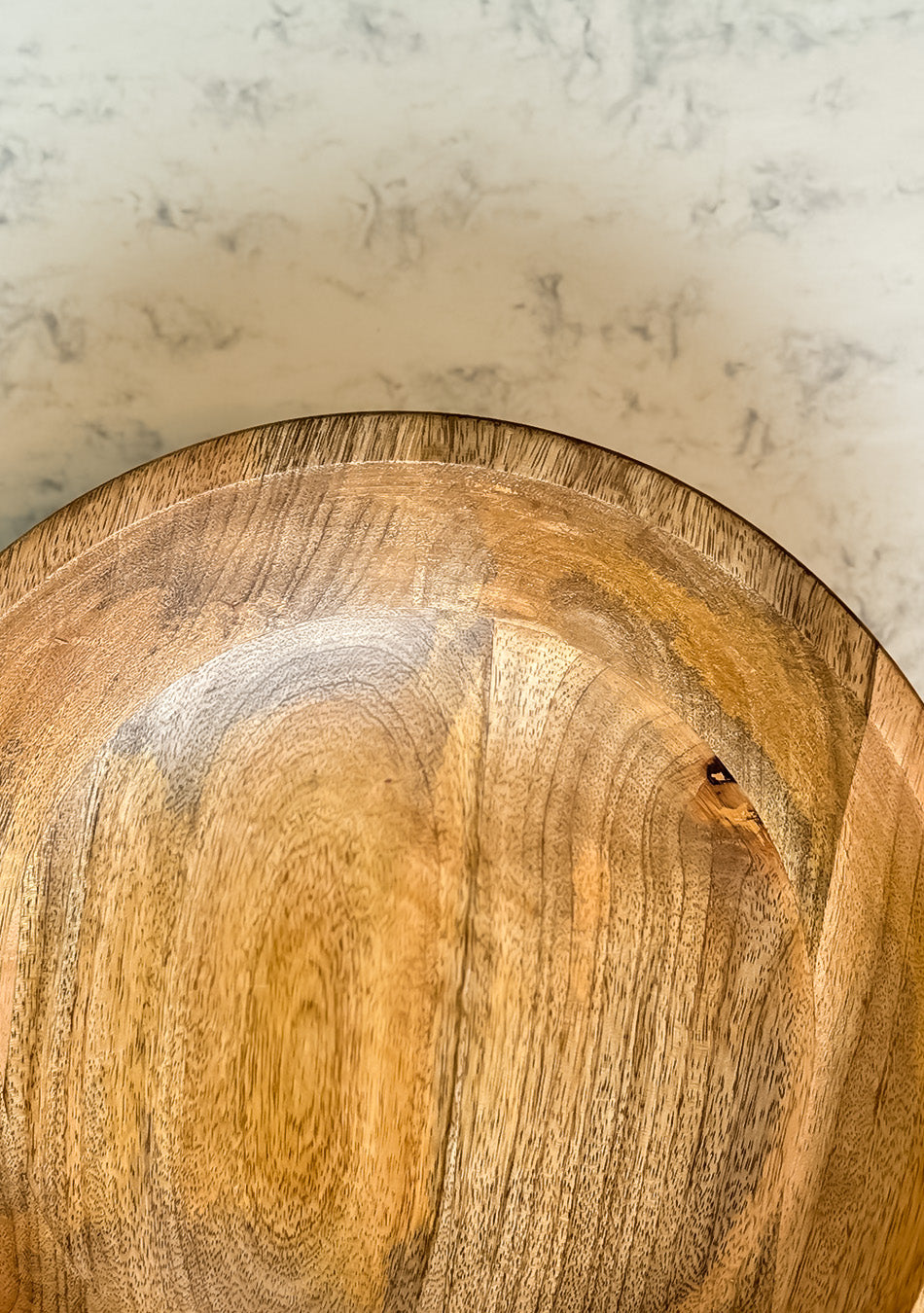 Orchid Wooden Fruit Bowl