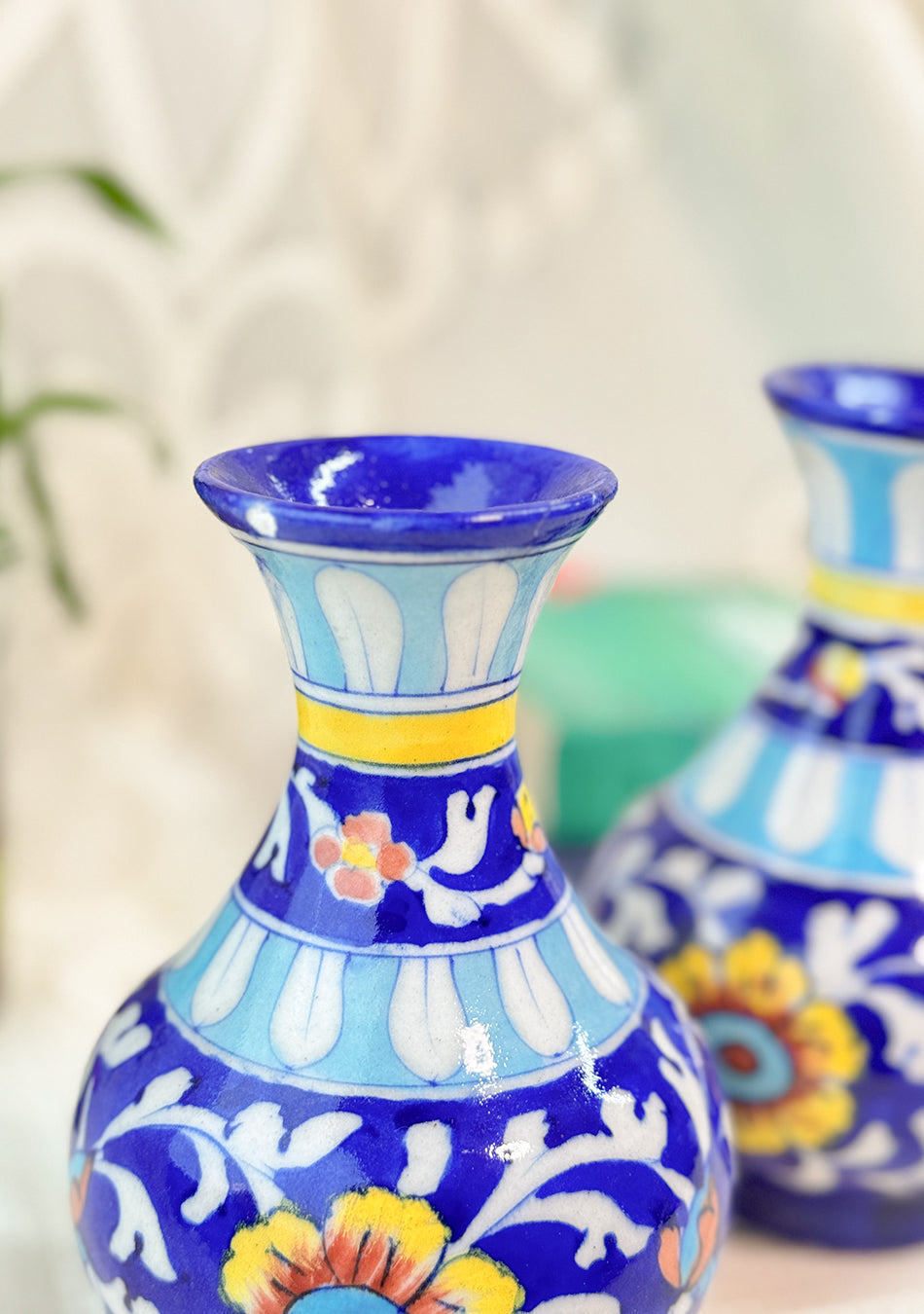 Blue Pottery Blue Genie Vase