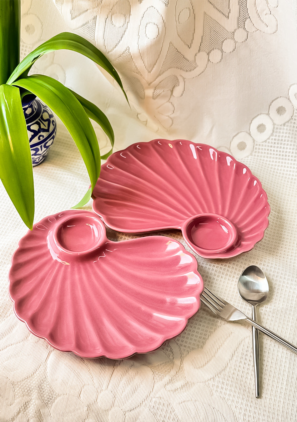 Pink Seashell Ceramic Platter