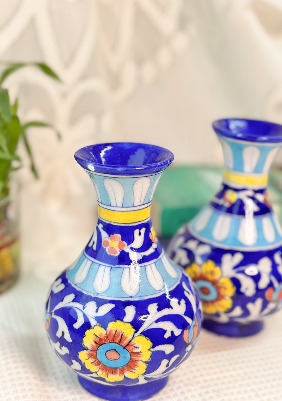 Blue Pottery Blue Genie Vase