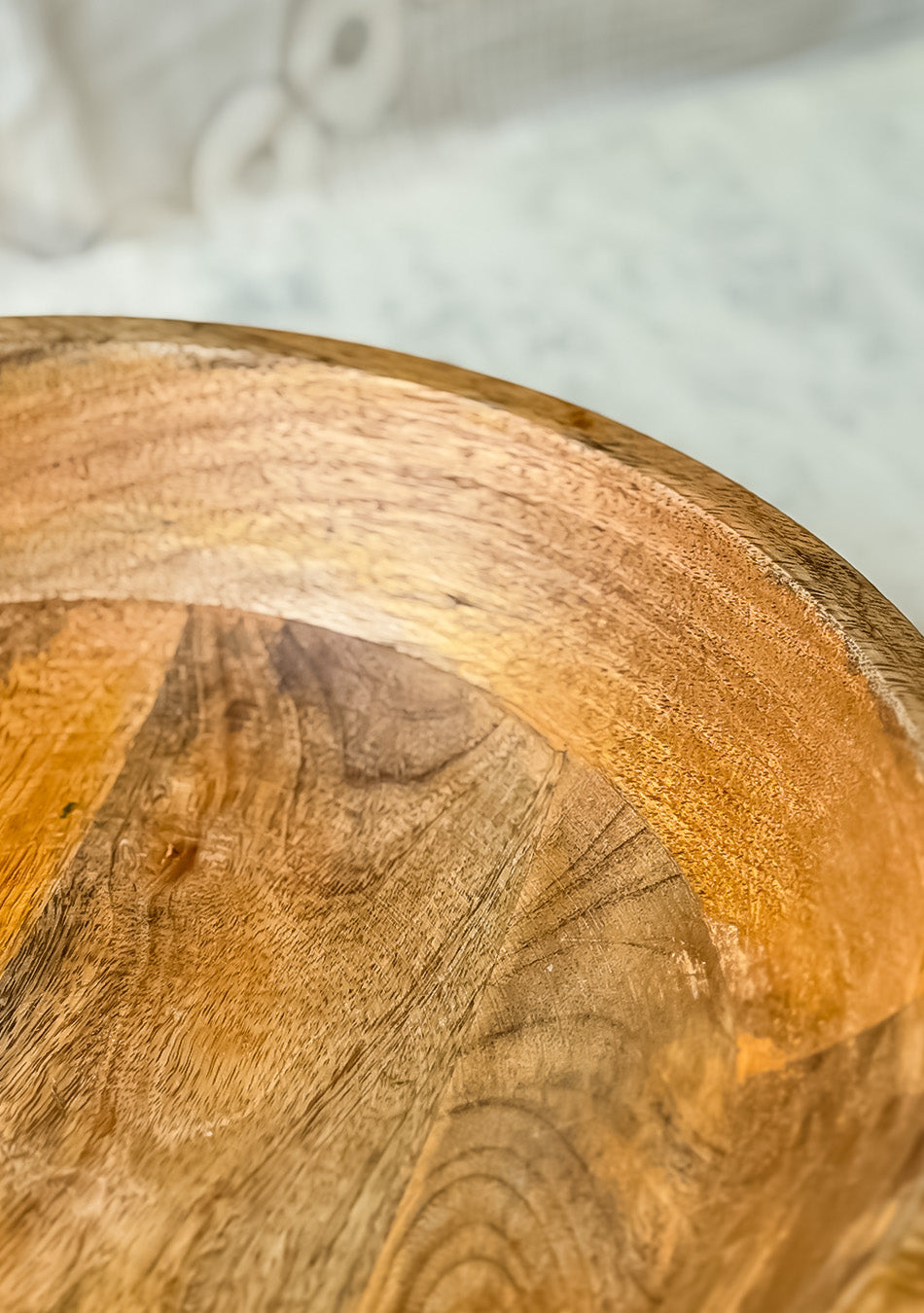 Orchid Wooden Fruit Bowl