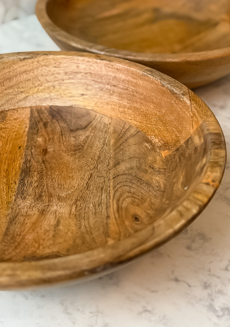 Orchid Wooden Fruit Bowl