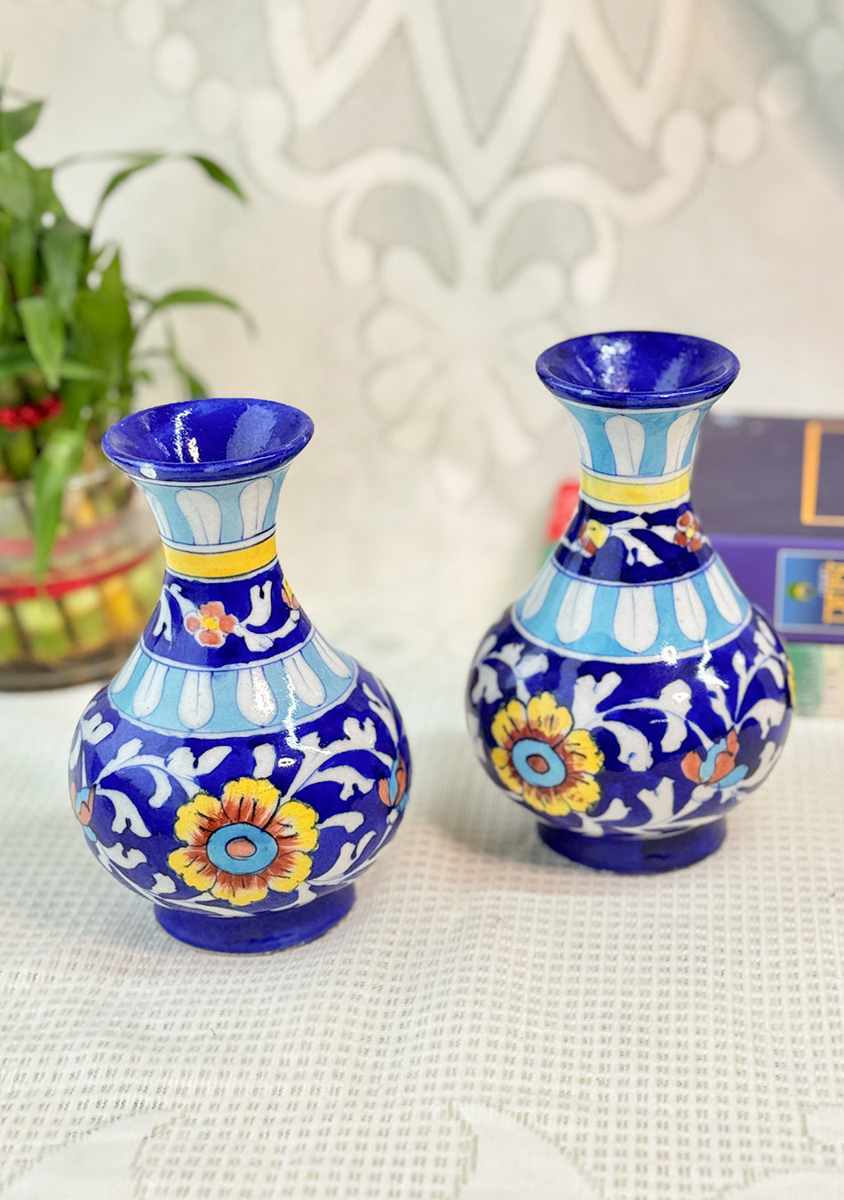 Blue Pottery Blue Genie Vase