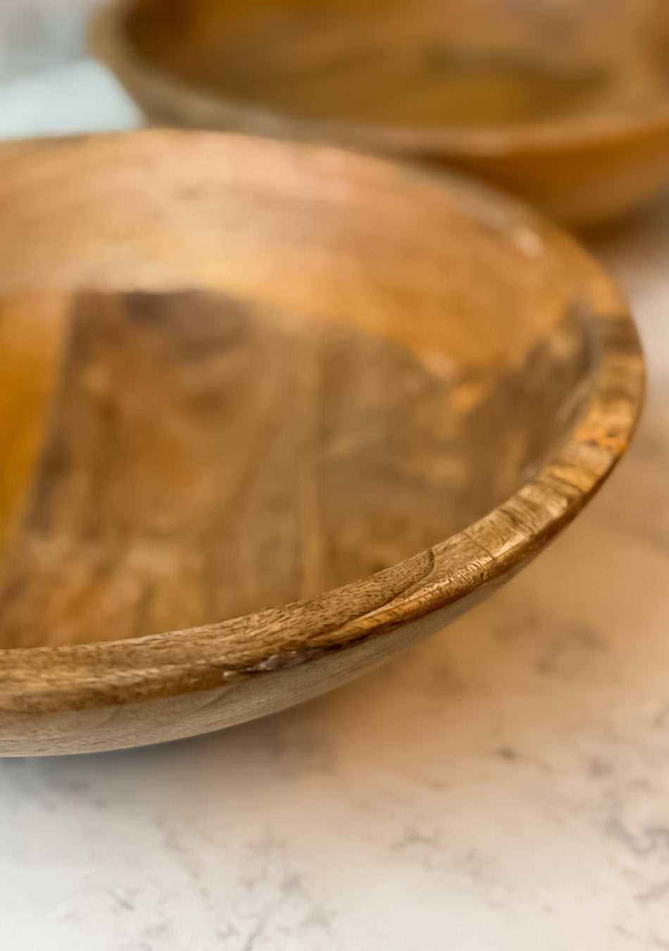 Orchid Wooden Fruit Bowl