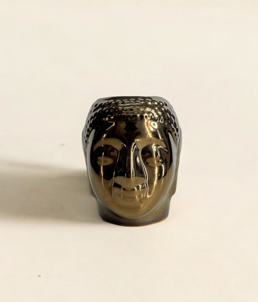 Resting Buddha Face Ceramic Pot