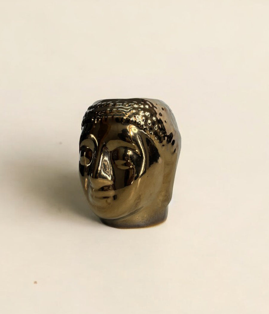 Resting Buddha Face Ceramic Pot