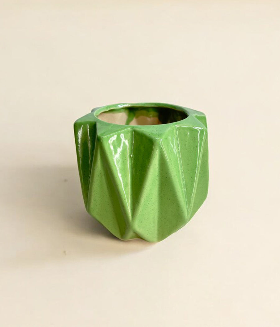 Pickle Green Ceramic Planter