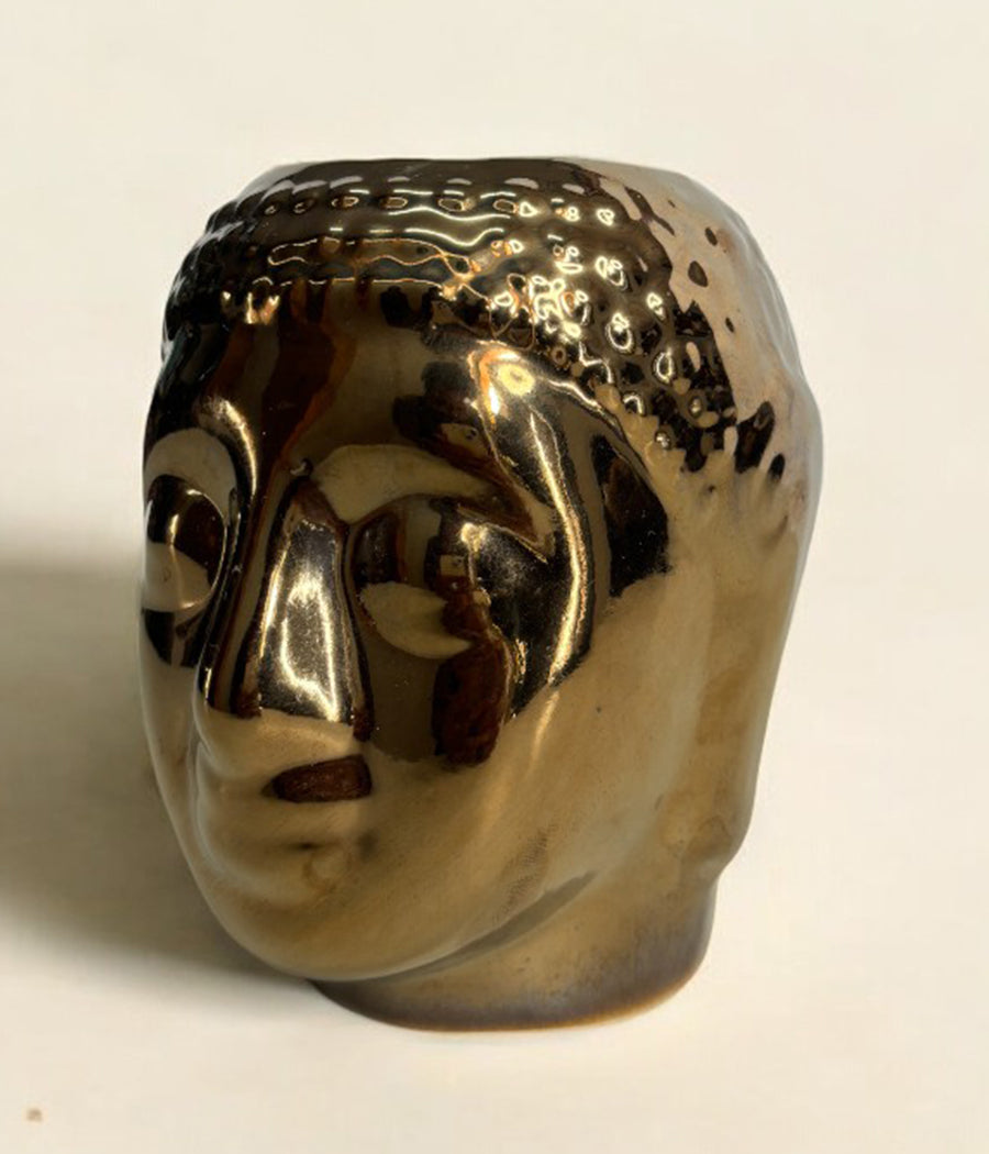 Resting Buddha Face Ceramic Pot