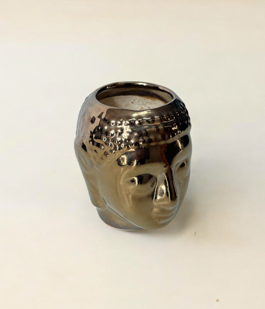 Resting Buddha Face Ceramic Pot