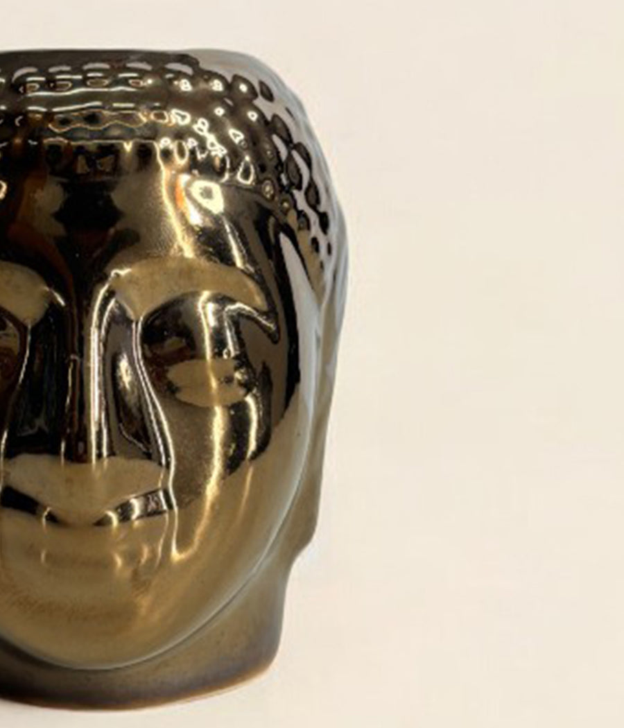 Resting Buddha Face Ceramic Pot