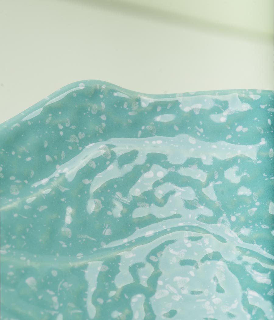 Crumpled Serving Ceramic Bowl