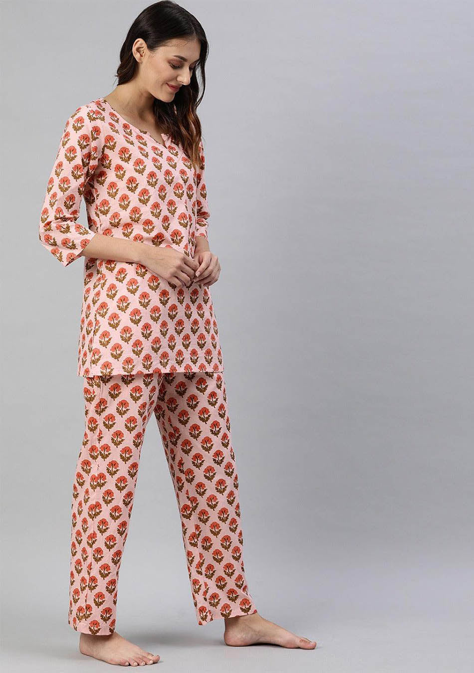 Pink Cotton Loungewear /Nightwear Set