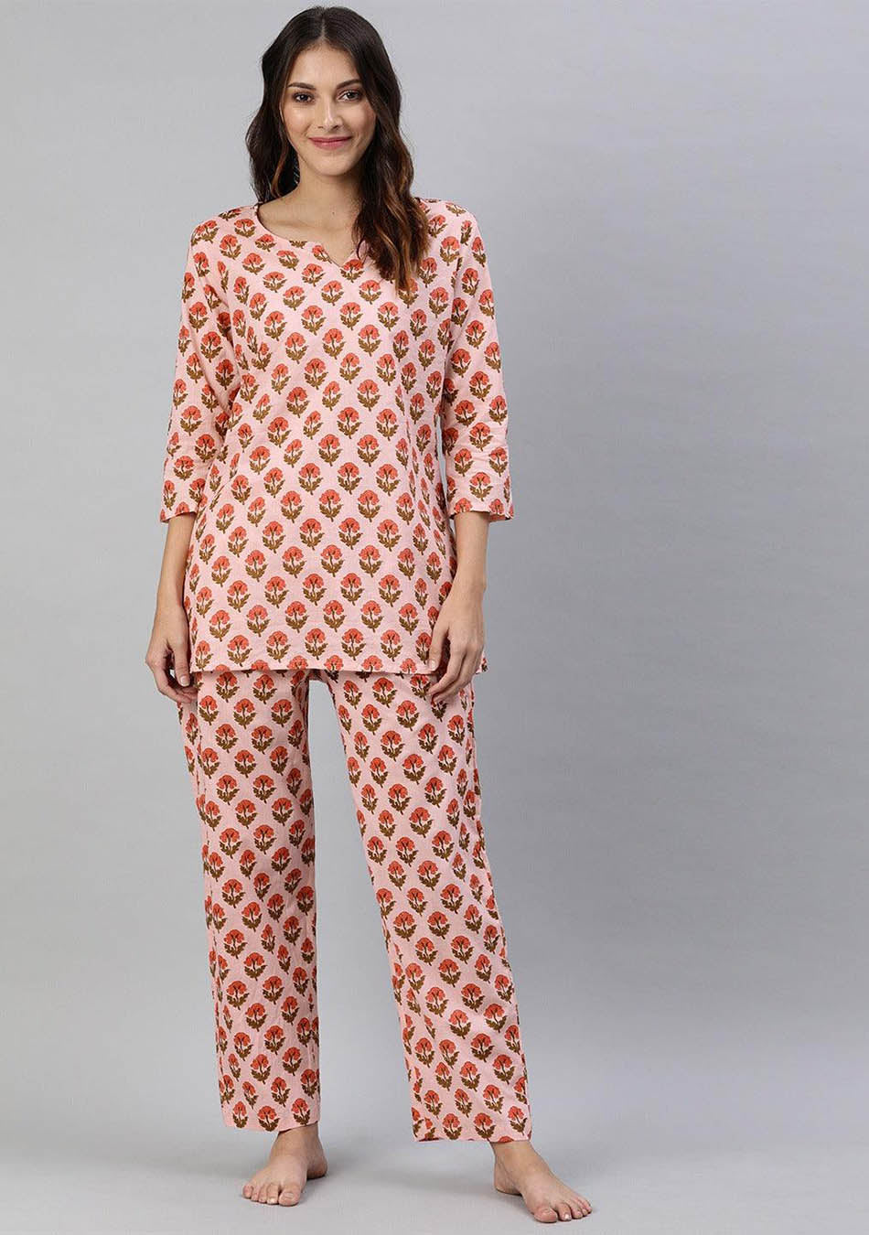 Pink Cotton Loungewear /Nightwear Set