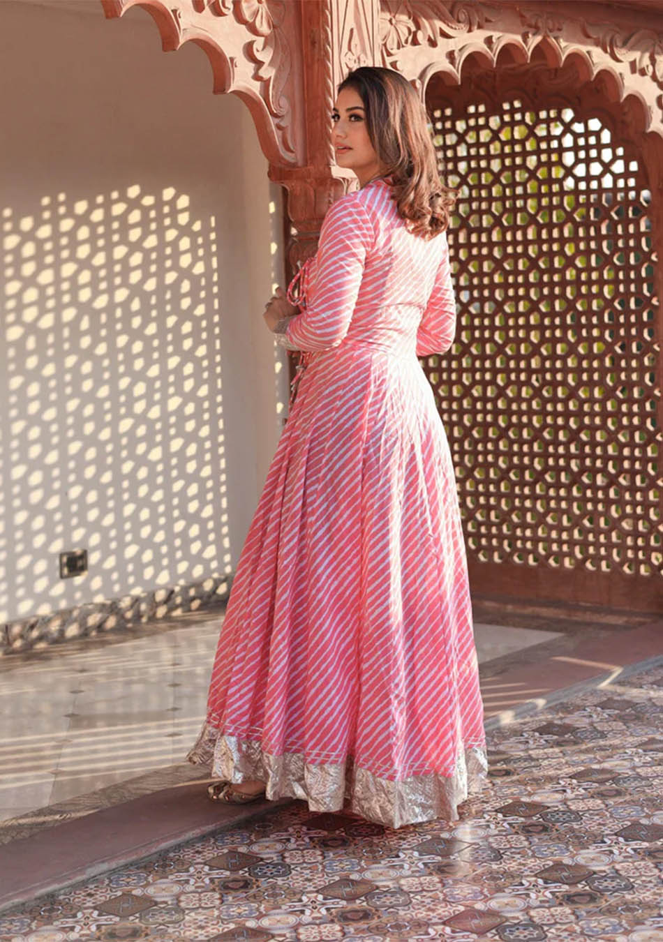 Aravalii Rosé Leher Anarkali