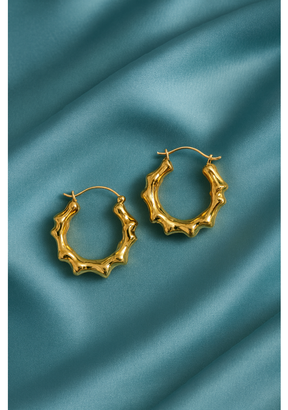 Golden Bamboo Mini Hoops