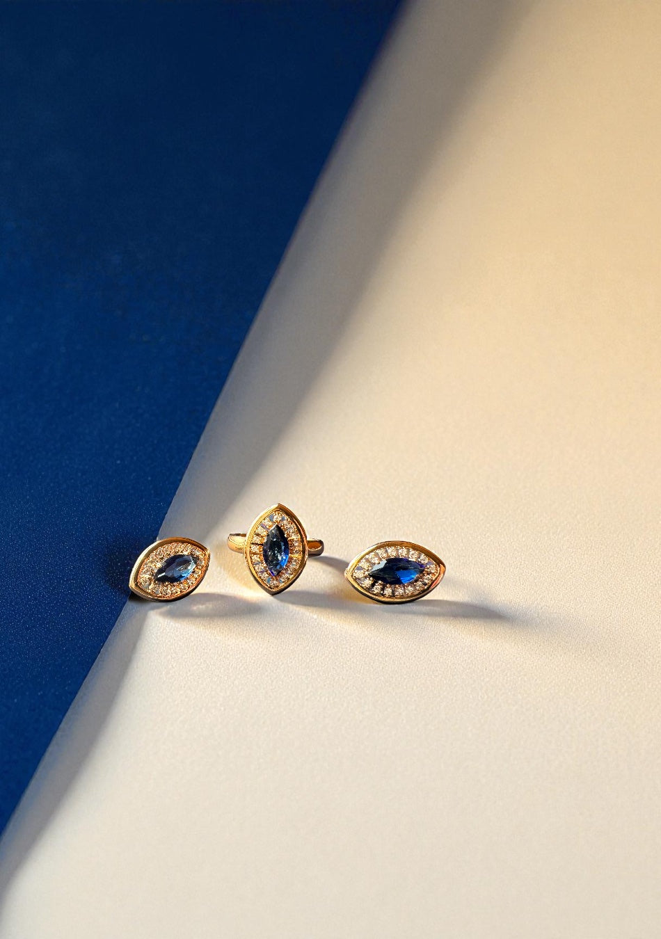 Imperial Blue Marquise Set