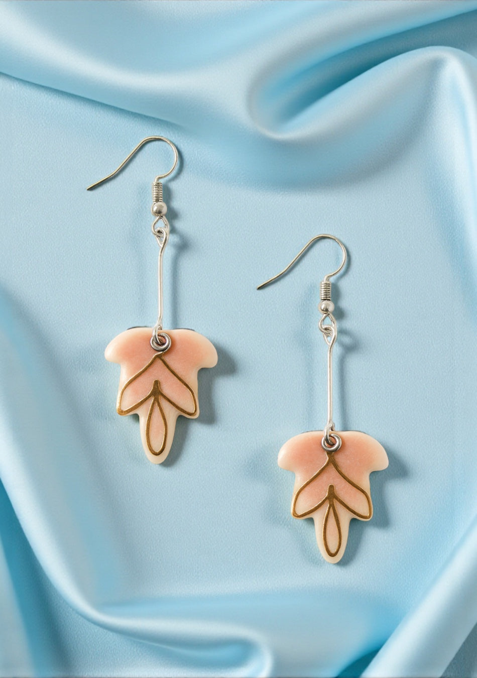 Rosy Leaf Earrings
