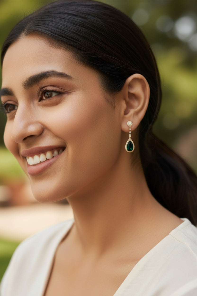 Emerald Royale Drop Earrings