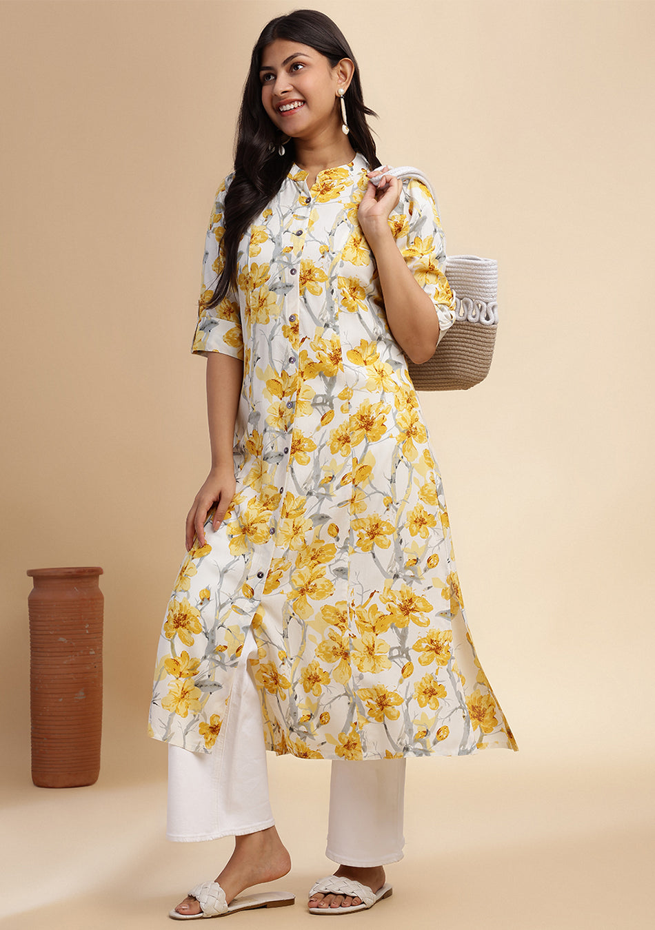 Saffron Whisper Kurta