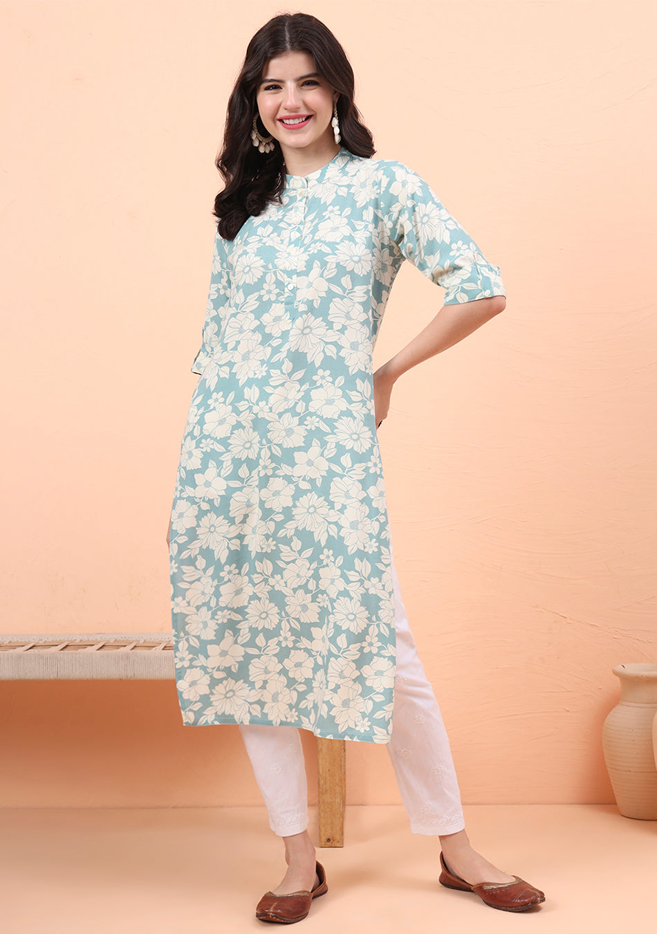 Mint Blossom Kurta