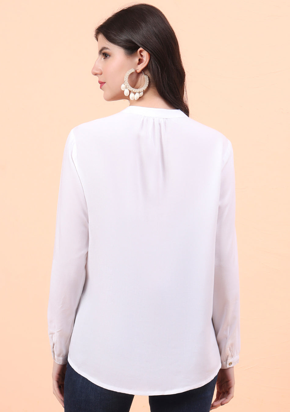 WHITE SOLID PINTEX TOP