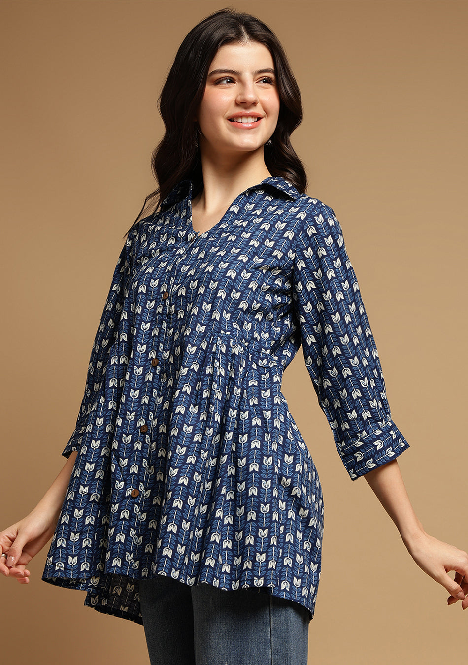 Blue Floral Top