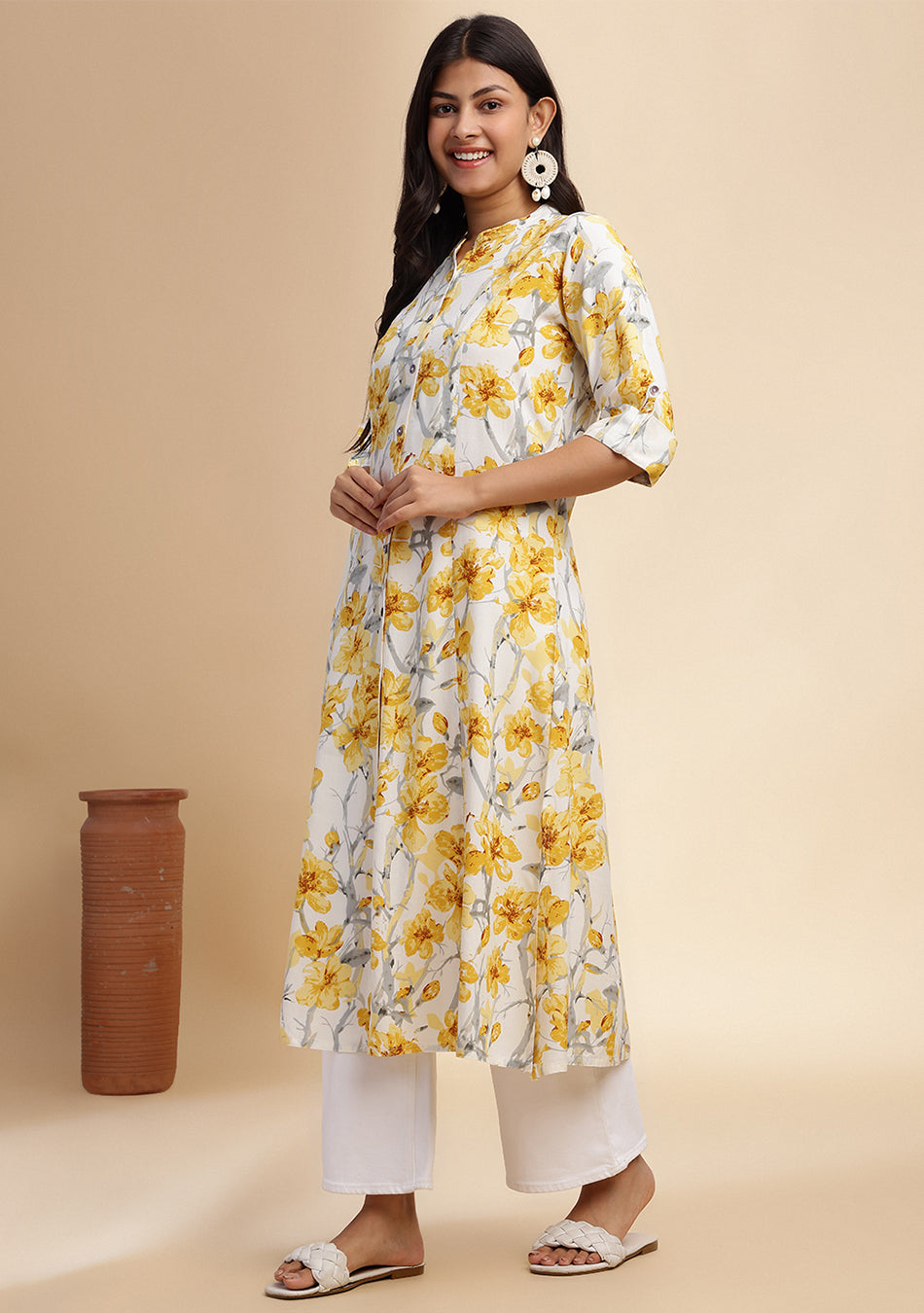 Saffron Whisper Kurta