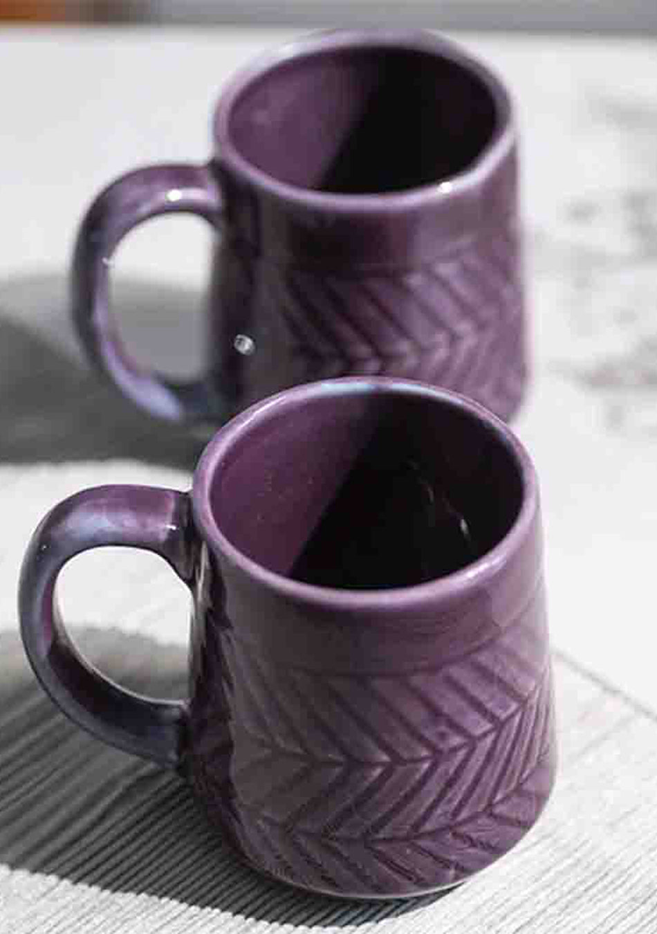 Purple Sunbird Mugs - Handcrafted