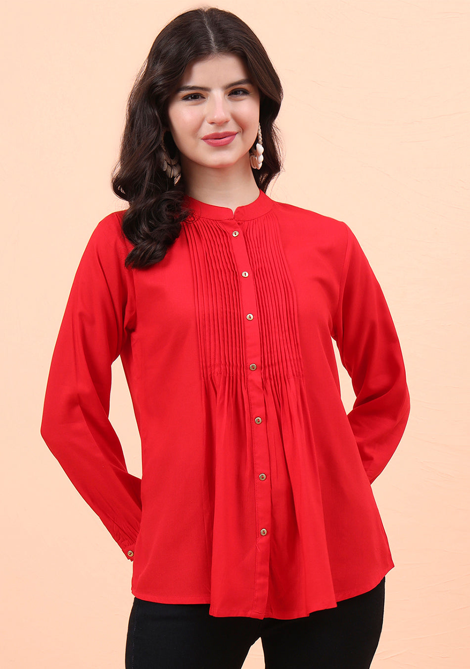 Solid Pintex Red Top