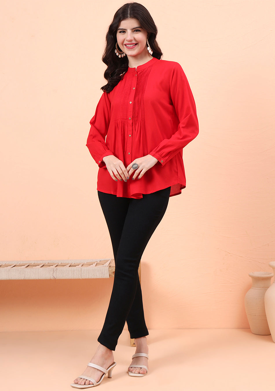 Solid Pintex Red Top