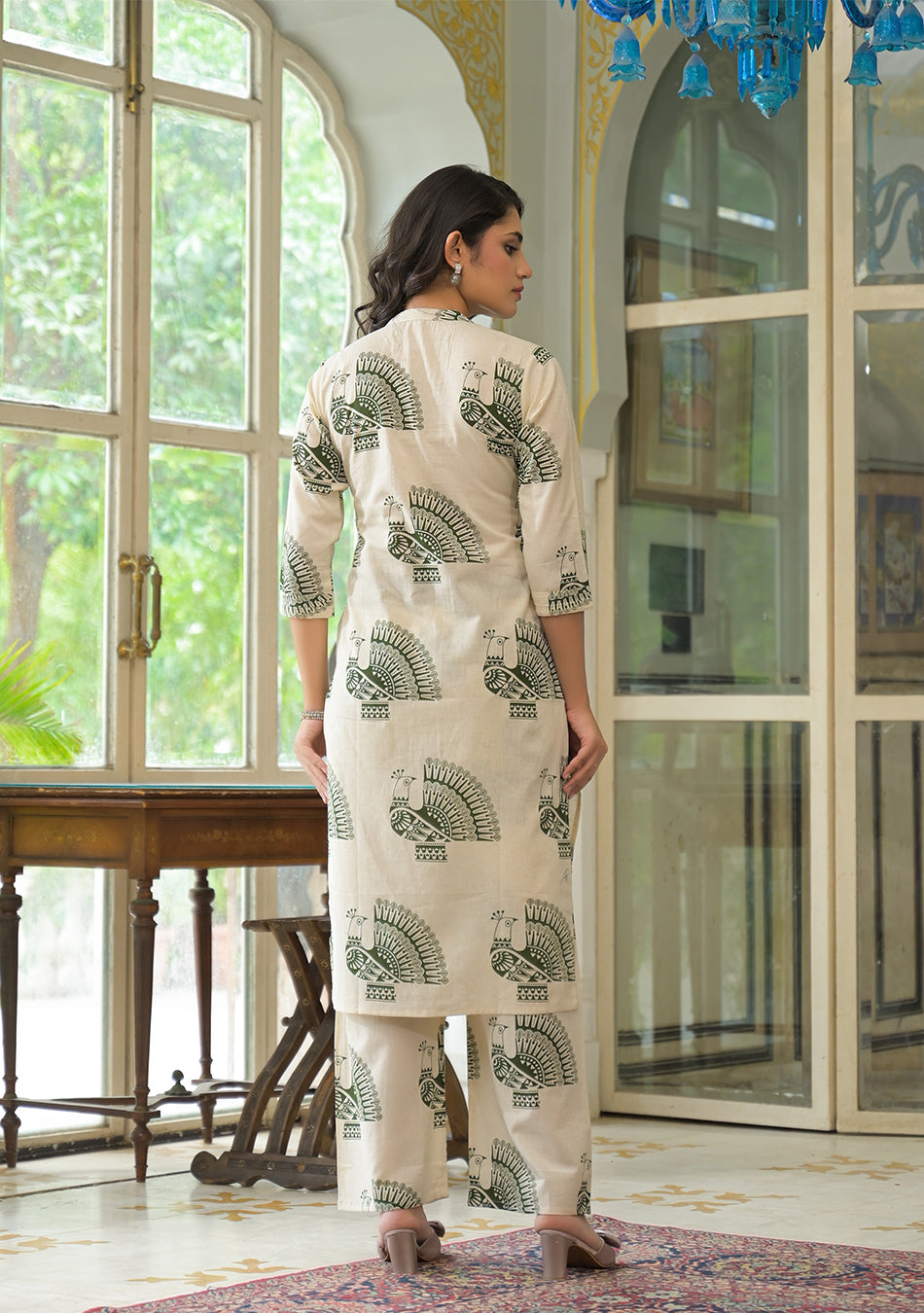 Green Peacock Co-ord Set