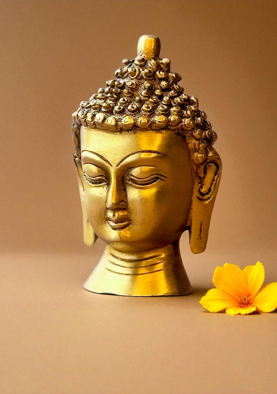 Antique Brass Budha Bust