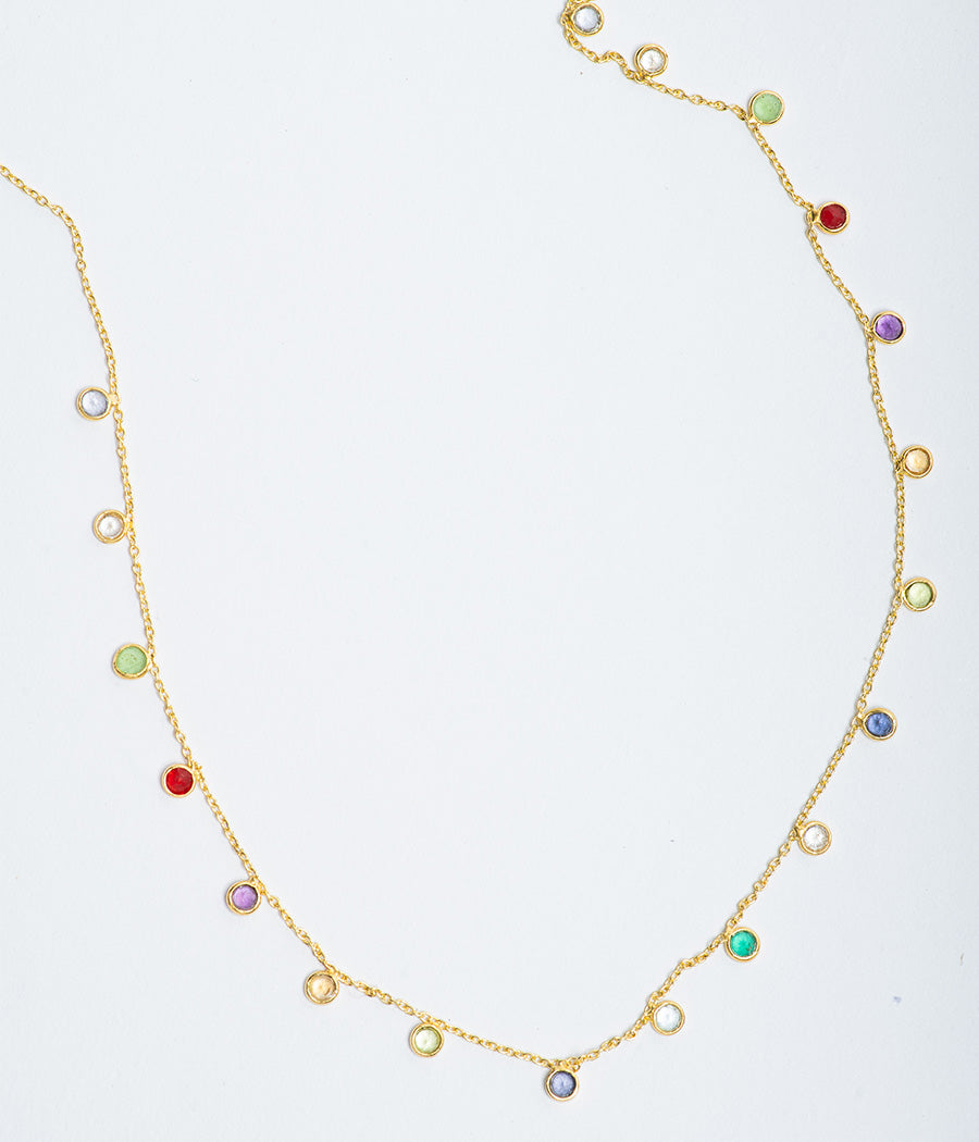 Eternal Love Necklace with Semi-Precious Gems