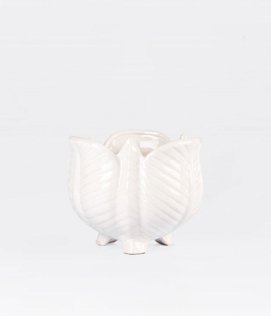 Lotus Shaped Mini Ceramic Planter Online