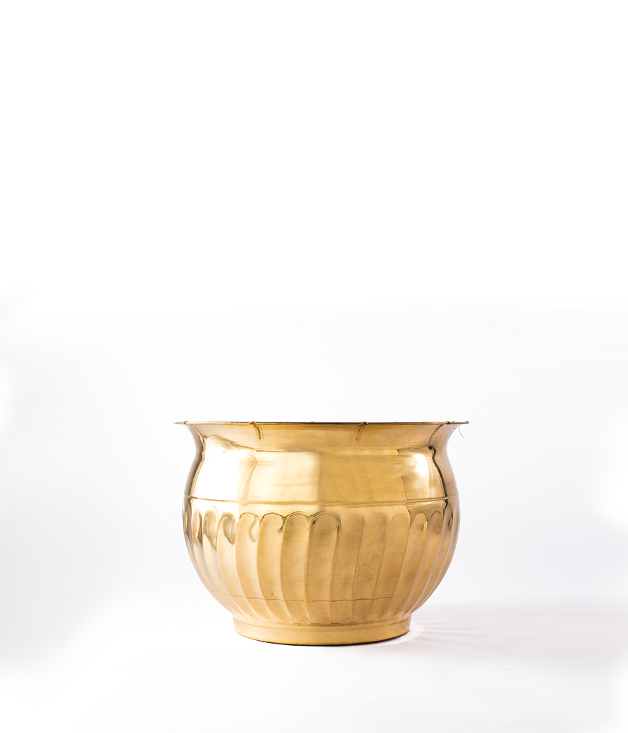 Bowl Shaped Brass Planter