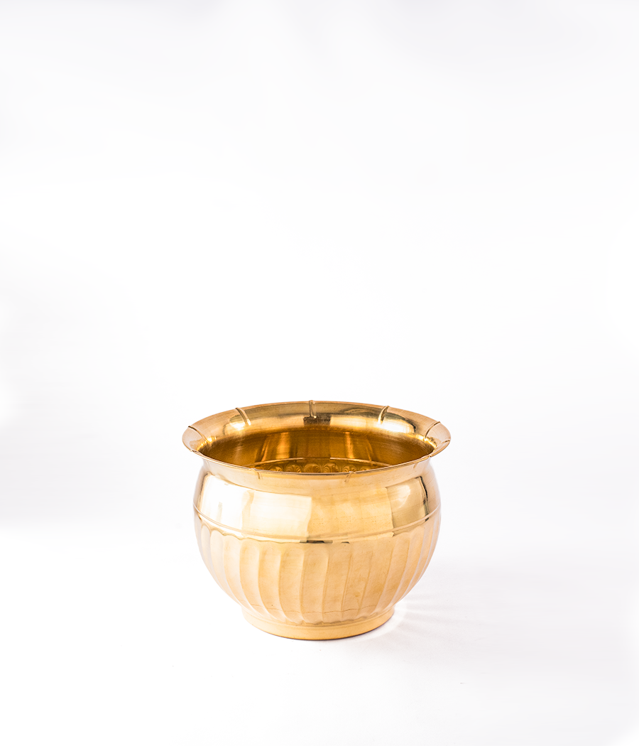 Bowl Shaped Brass Planter