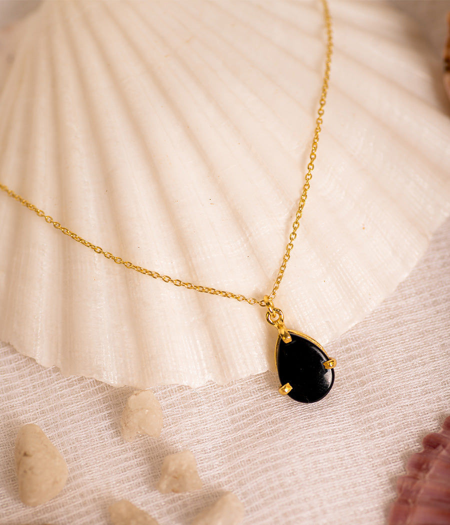 Black Onyx Silver Necklace