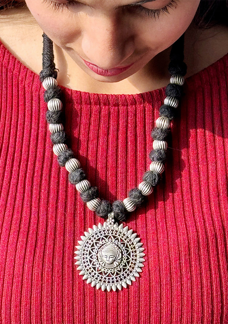 Sun-Kissed Visage Necklace