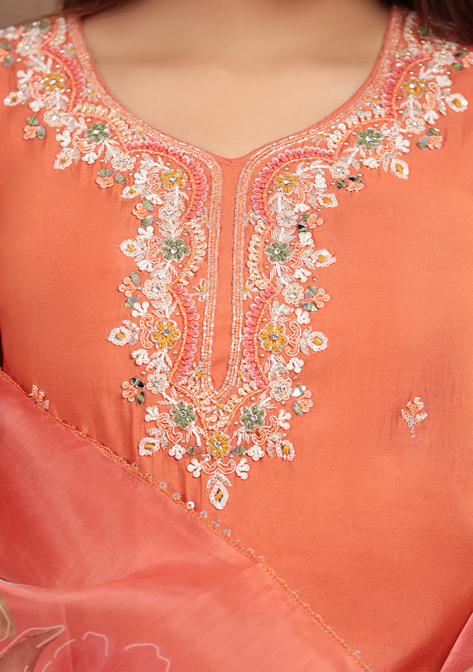 Peach Elegance Suit Set