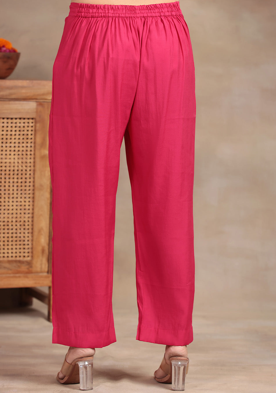 Rani Pink Anarkali with Zari Embroidery