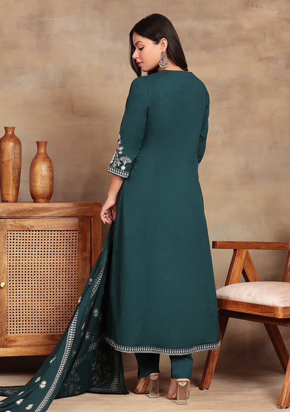 Emerald Noor Embroidery Suit Set
