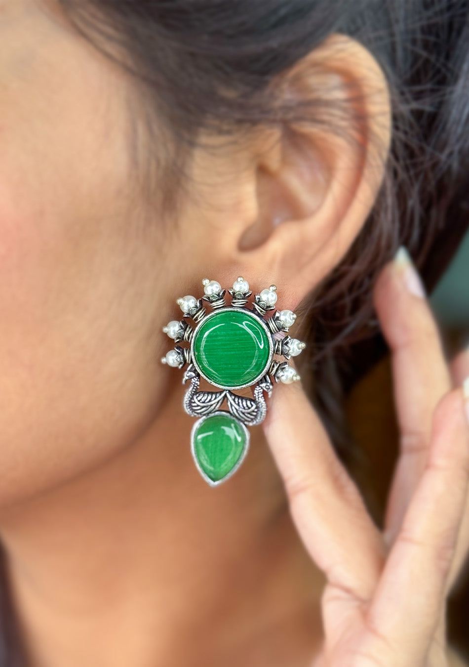 Emerald Bloom Studs