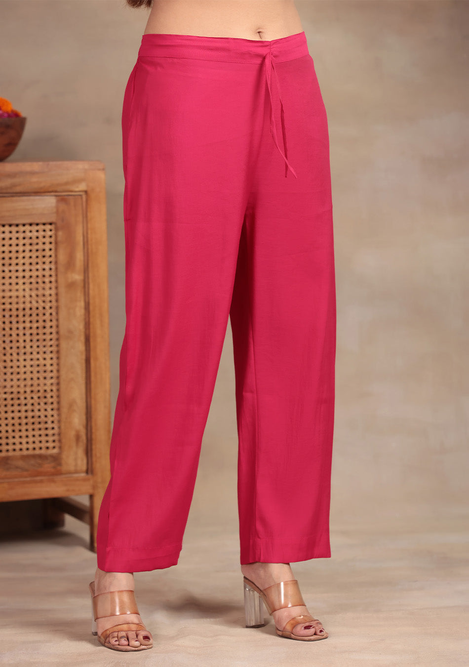 Rani Pink Anarkali with Zari Embroidery